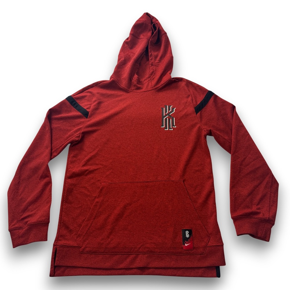 Nike Kyrie Irving Boys Red Dri-FIT Basketball Pullover Hoodie AQ9371-877 Large